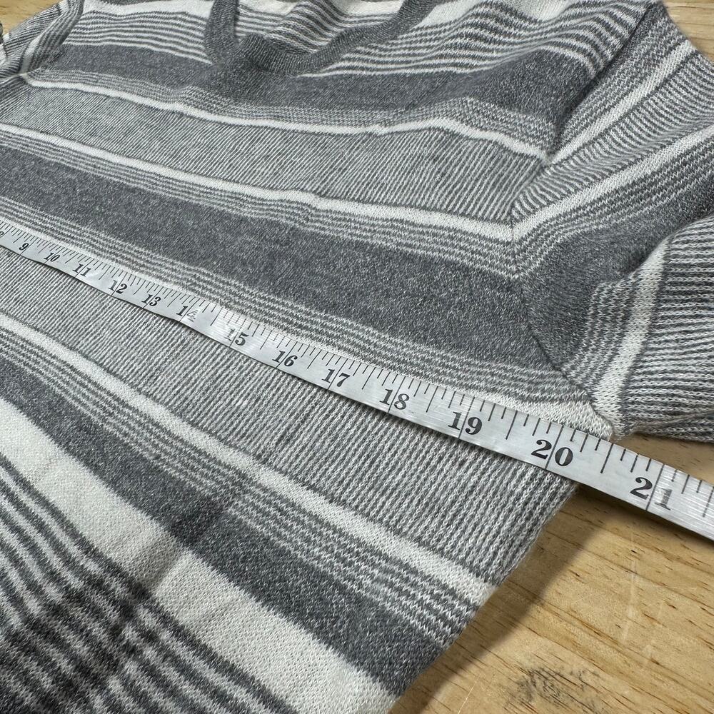 Peter Millar NWOT Keys Striped Linen and Merino Wool Blend Sweater Gray Size M - Picture 7 of 8